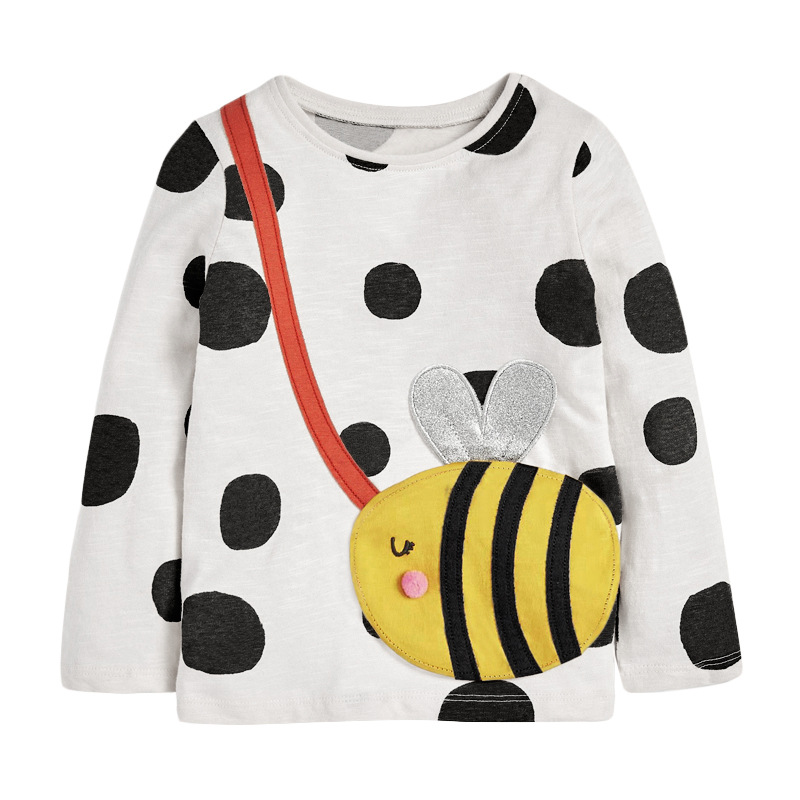 Little Maven Girls' Long Sleeve Animal Print Tee