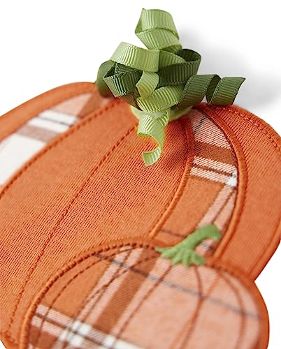 Plaid Pumpkin Short Sleeve T-Shirt for Girls