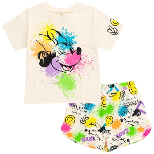 Disney Minnie Mouse Girls' T-Shirt & Dolphin Shorts Set