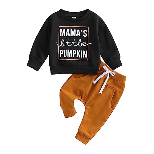 Pumpkin Outfit: Sweatshirt & Pants Set