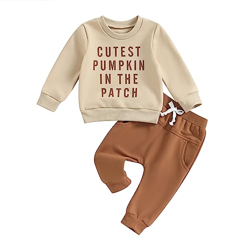 Pumpkin Sweatshirt and Pants Set