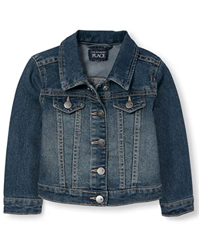Children's Place Baby Girls' Denim Jacket, China Blue