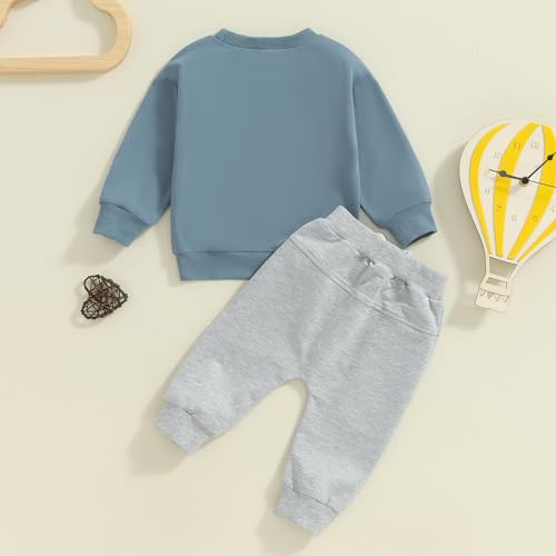 Toddler Boy's Cozy Letter Print Outfit Set
