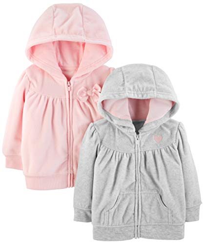 Carter's Baby Girls' Fleece Hoodies - 2-Pack