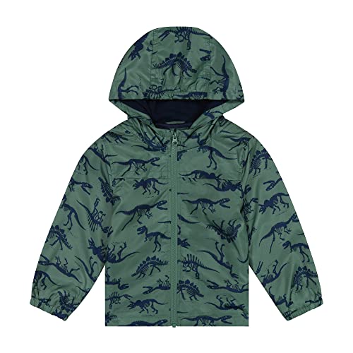 Dino Windbreaker Hooded Jacket for Baby Boys
