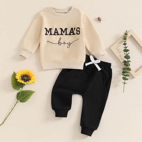 Mama's Boy Fall Sweatshirt & Pants Set