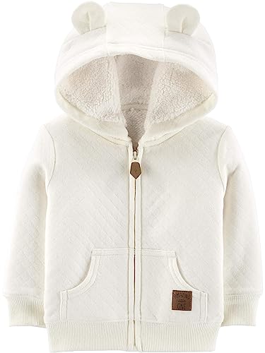 Carter's Baby Hooded Sherpa Jacket, Oatmeal 6-9 Months