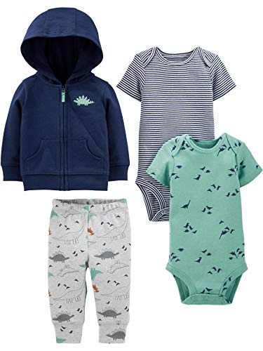 Navy Dino 4-Piece Baby Boy Outfit Set