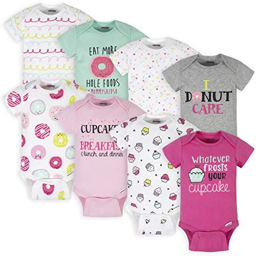 Baby Girls' 8-Pack Short Sleeve Bodysuit Set