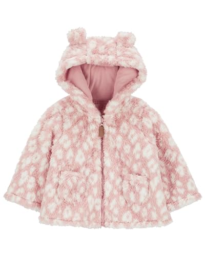 Carter's Pink Leopard Hooded Jacket for Baby Girls