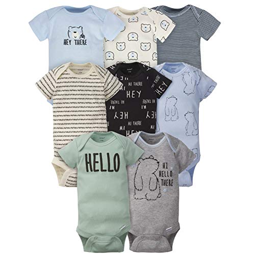Baby Boy's 8-Pack Bear Short Sleeve Bodysuits