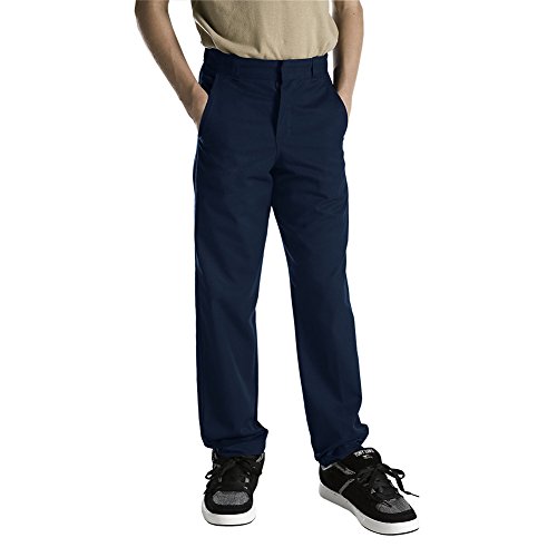 Dickies Boys' Flex Waist Flat Front Pants, Navy