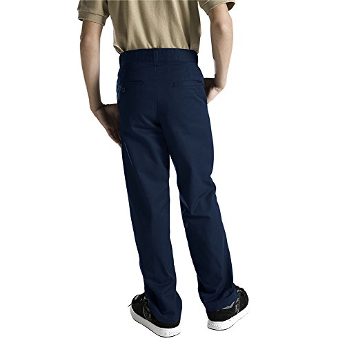 Dickies Boys' Flex Waist Flat Front Pants, Navy