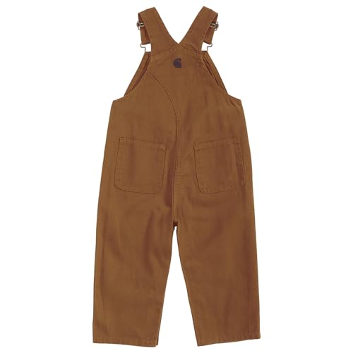 Carhartt Brown Bib Overalls for Boys, 4T