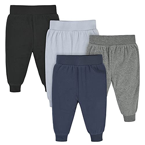 Gerber Baby Boys' 4-Pack Microfleece Pants Set