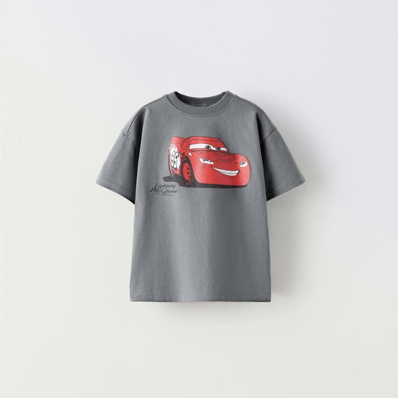 Boys' Casual Car Print Summer T-shirt