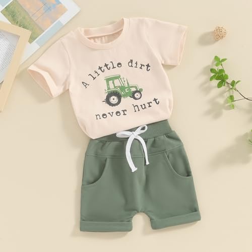 Summer Outfit Set for Boys - Beige