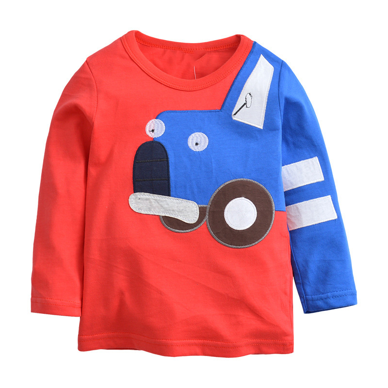 Boys' Cotton Long Sleeve Tees with Fun Patterns