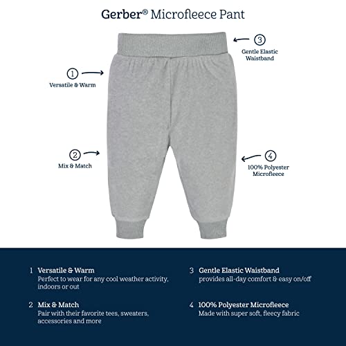 Gerber Baby Boys' 4-Pack Microfleece Pants Set