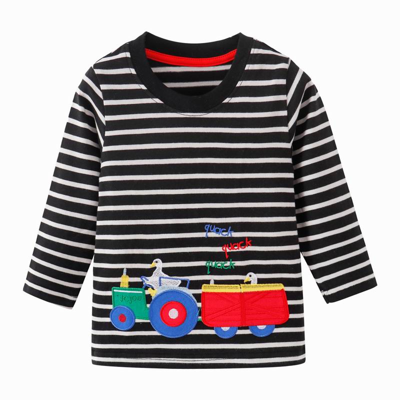 Boys' Cotton Long Sleeve Tees with Fun Patterns