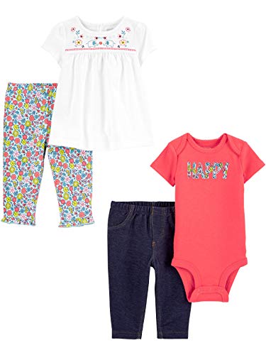 Carter's Baby Girls' 4-Piece Elephant & Floral Set