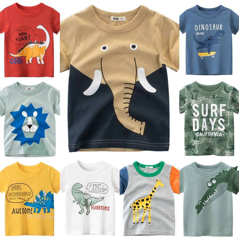 Summer Cartoon T-Shirts for Boys Ages 2-9