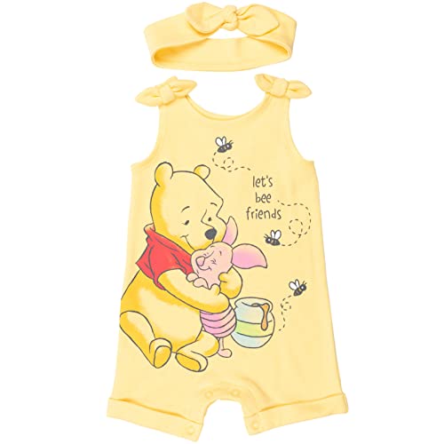 Winnie the Pooh Baby Girls Romper & Headband