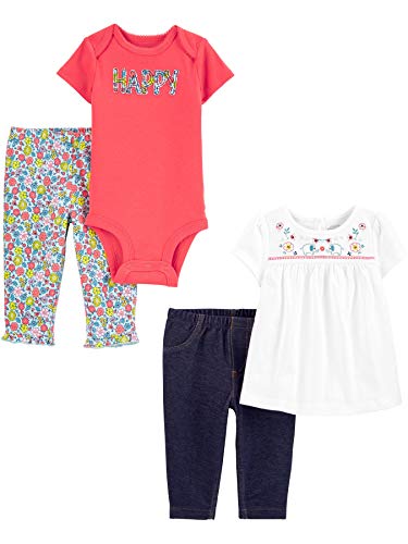 Carter's Baby Girls' 4-Piece Elephant & Floral Set