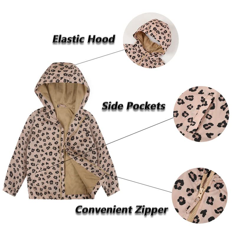 JOYSON Girls Waterproof Rain Jacket with Hood