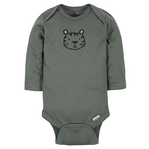 Gerber Baby Boys' 6-Pack Tiger Long-Sleeve Bodysuits