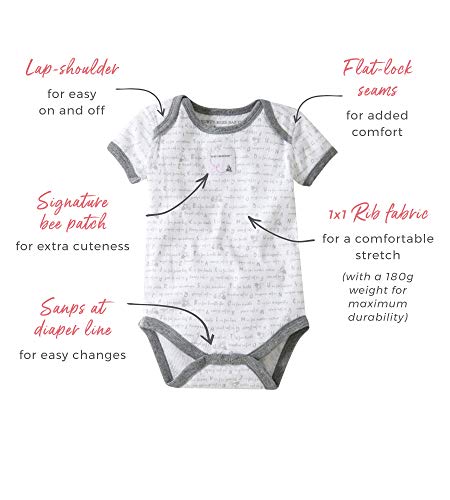 Burt's Bees Baby Organic Cotton Bodysuits 5-Pack