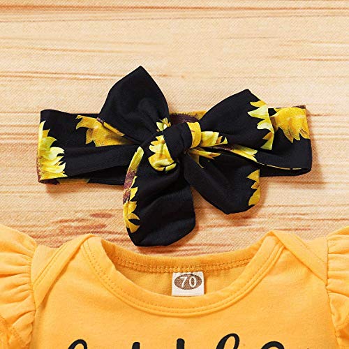 Baby Girl Ruffle Romper, Pants & Headband Set