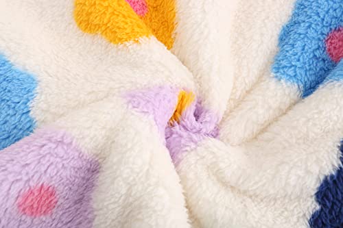 Multicolor Flower Fleece Sherpa Hoodie for Girls