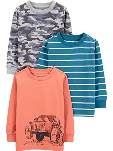 Carter's Boys' 3-Pack Long Sleeve Shirts, 3T