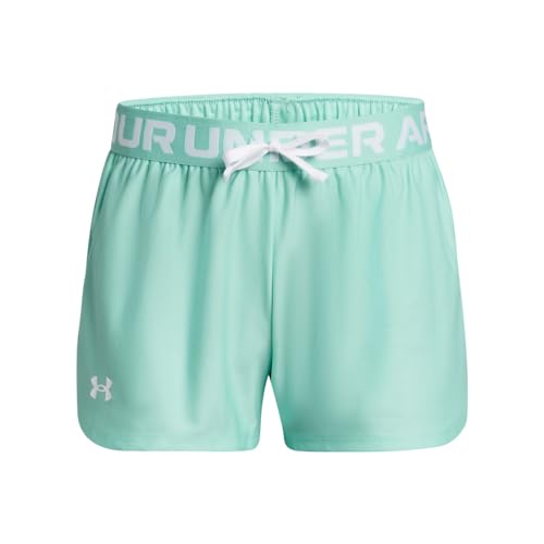 Under Armour Girls Play Up Solid Shorts - Neo Turquoise