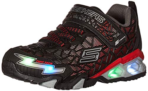 Skechers Boys Black/Red Hydro Lights Sneakers