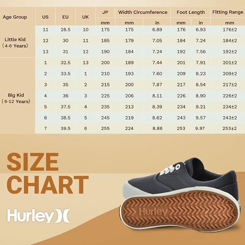 Hurley Marley Kids Lace-Up Canvas Sneakers