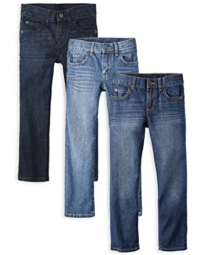 Boys' Straight Leg Jeans 3-Pack - Carbon & Blue