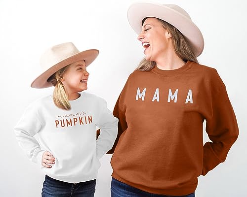 Mommy and Me Matching Halloween Pumpkin Sweatshirts