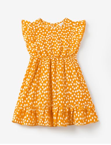 Mommy and Me Yellow Polka Dot Dresses Set
