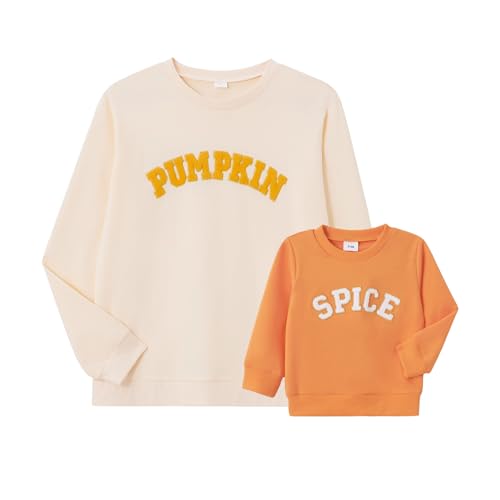 Mommy and Me Halloween Pumpkin Spice Sweatshirts