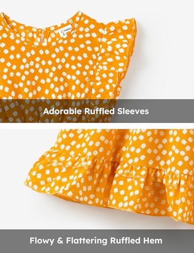 Mommy and Me Yellow Polka Dot Dresses Set