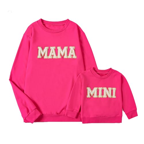 Mommy and Me Letter Print Sweatshirt Set