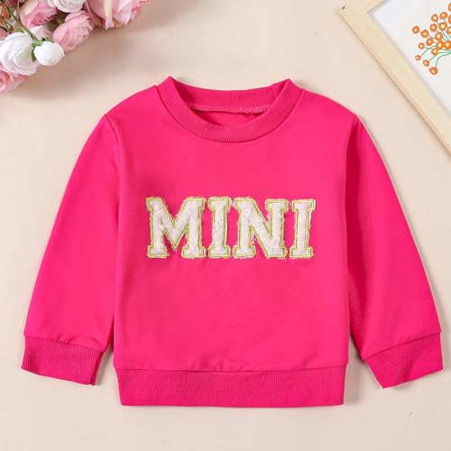 Mommy and Me Letter Print Sweatshirt Set