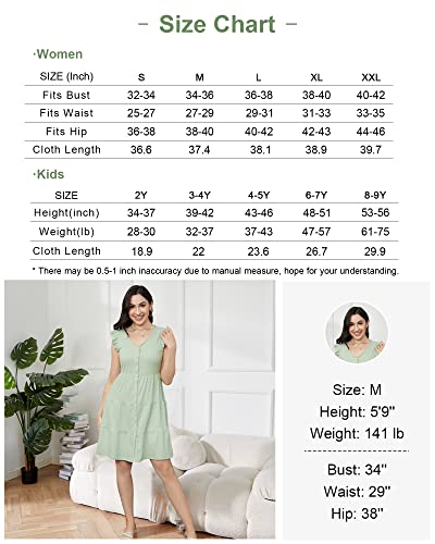 Mint Green Mommy and Me Ruffle Dresses