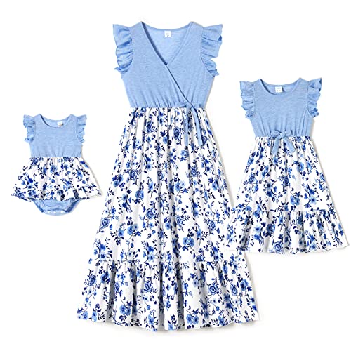 IFFEI Mommy and Me Floral Dress Set 9-12M