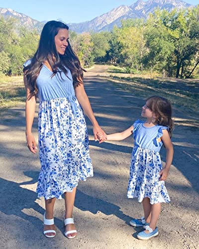 IFFEI Mommy and Me Floral Dress Set 9-12M