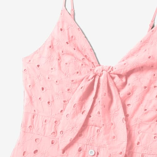 Mommy and Me Pink Spaghetti Strap Dresses