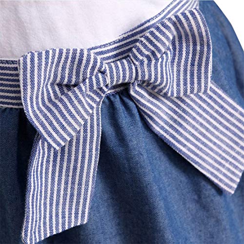 Mommy and Me Ruffle Dresses with Bowknot