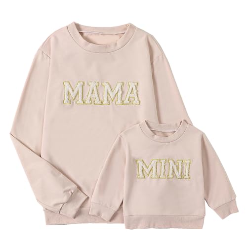 Mama and Mini Beige Matching Sweatshirts Set